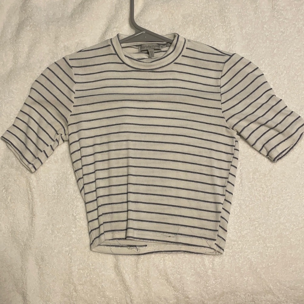 CHARLOTTE RUSSE Striped Turtle Neck Top